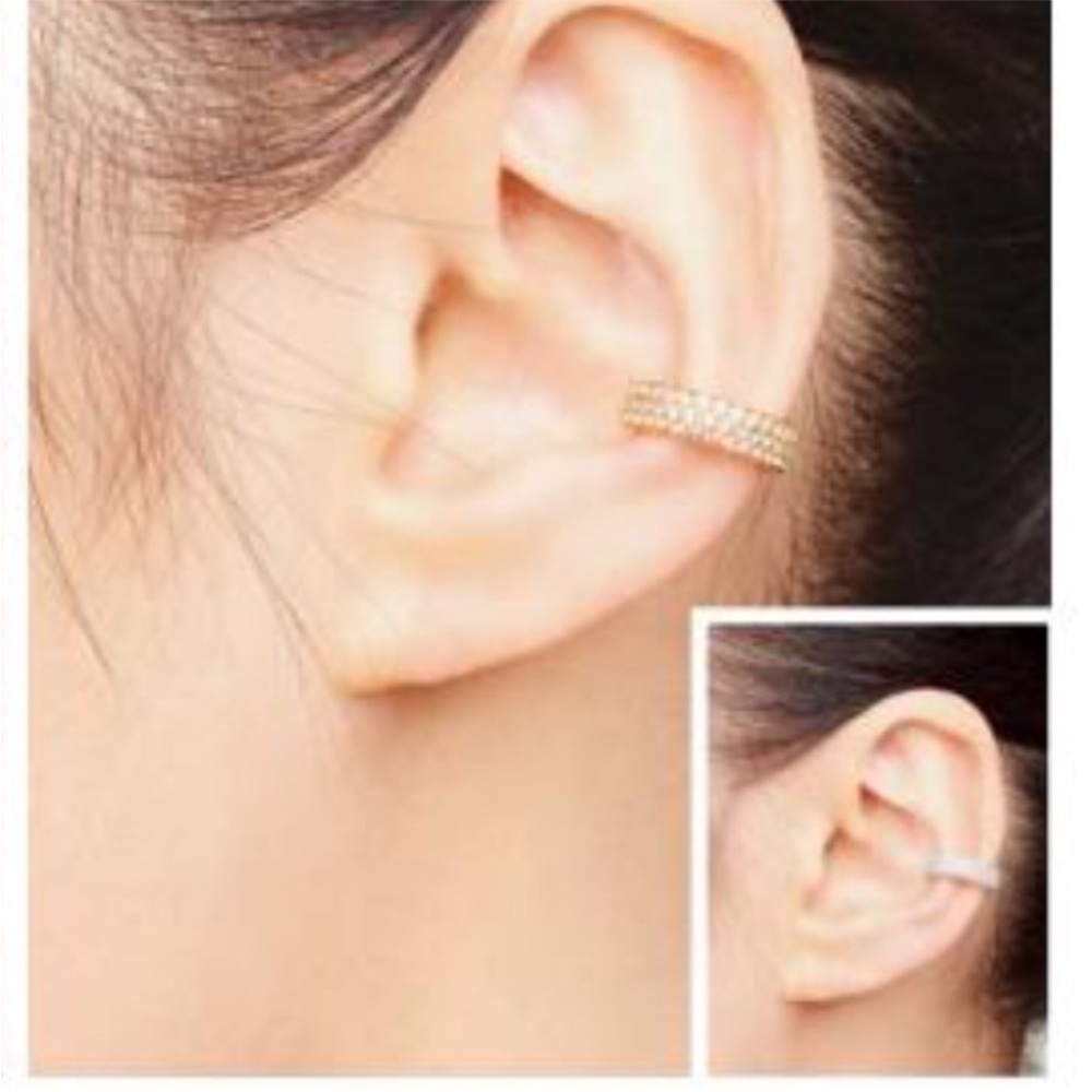 Stella & Dot Pavé Ear Cuff - Gold - New in Box